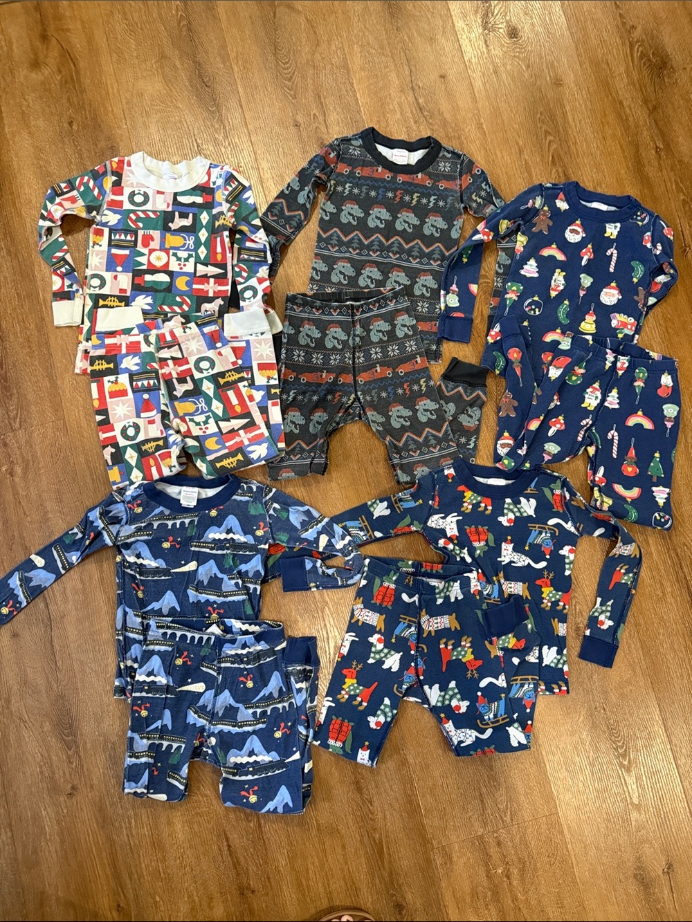 Hanna Andersson Kids Blue Holiday Pajama Set